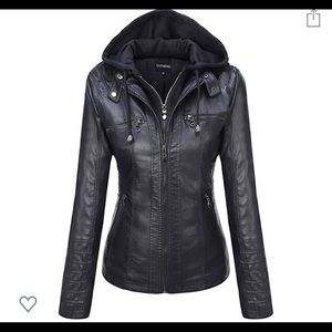 Faux leather jacket, New!!